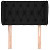 vidaXL T&ecirc;te de lit avec oreilles Noir 83x23x78/88 cm Tissu