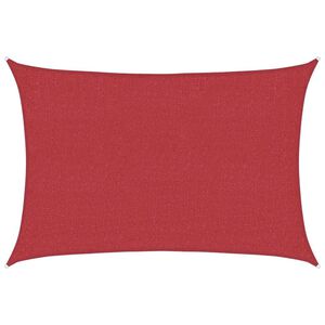 vidaXL Voile d'ombrage 160 g/m&sup2; Rouge 2x2,5 m PEHD