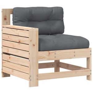 vidaXL Canap&eacute; de jardin accoudoir avec coussin bois massif de pin