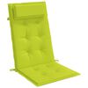 vidaXL Coussins de chaise à dossier haut lot de 4 vert vif