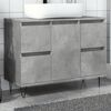 vidaXL Armoire salle de bain gris béton 80x33x60cm bois d'ingénierie