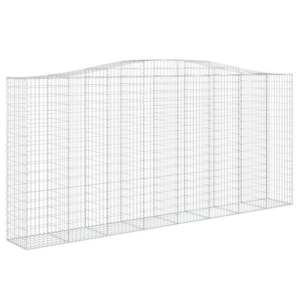 vidaXL Paniers &agrave; gabions arqu&eacute;s 6 pcs 400x50x180/200 cm Fer galvanis&eacute;