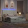 VidaXL Cadre de lit ottoman et matelas gris clair 160x200cm velours