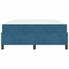vidaXL Cadre de lit avec matelas Bleu fonc&eacute; 140 x 200 cm tissu