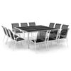 vidaXL Mobilier de salle &agrave; manger d'ext&eacute;rieur 13 pc Acier