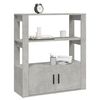 vidaXL Buffet Gris b&eacute;ton 80x30x90 cm Bois d'ing&eacute;nierie