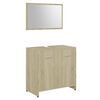 vidaXL Ensemble de meubles de bain 3 pcs Ch&ecirc;ne sonoma Agglom&eacute;r&eacute;
