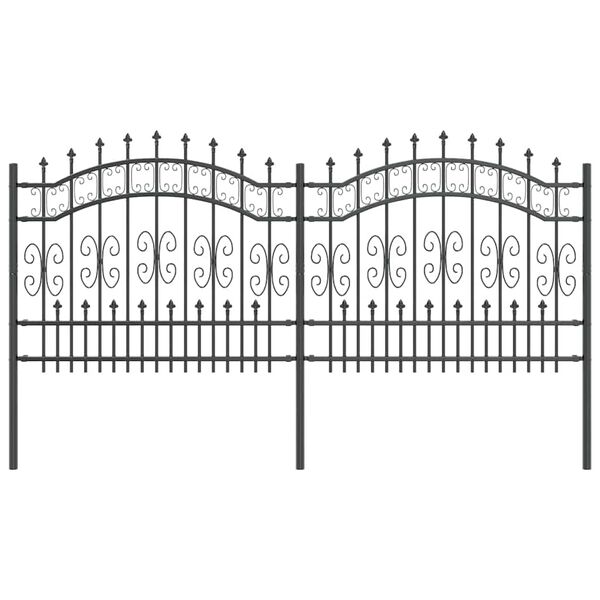 vidaXL Cl&ocirc;ture de jardin Kampen Gris 240 x 140 cm