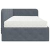 vidaXL Cadre de lit d'angle Gris fonc&eacute; 100 x 200 cm Velours