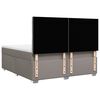 vidaXL Sommier &agrave; lattes de lit avec matelas Taupe 180x200 cm Tissu