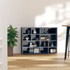 vidaXL Armoire lat&eacute;rale Gris brillant 97x32x72 cm Bois d&rsquo;ing&eacute;nierie