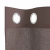 vidaXL Rideaux en voile avec &oelig;illets 2 pcs marron 140x245 cm