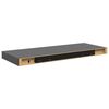 vidaXL &Eacute;tag&egrave;re murale flottante 2 pcs Gris brillant 60x23,5x3,8 cm MDF