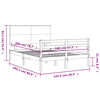 vidaXL Cadre de lit sans matelas 140x200 cm bois massif