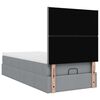vidaXL Cadre de lit ottoman avec matelas gris clair 80x200 cm tissu