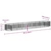 vidaXL Lit sur&eacute;lev&eacute; &agrave; gabion Fer galvanis&eacute; 500x100x50 cm