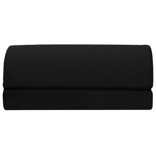 vidaXL Coussin de repose-pieds Uni Noir 44 x 29 x 17 cm