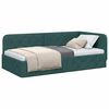 vidaXL Cadre de lit d'angle Vert fonc&eacute; 100 x 200 cm tissu