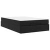 vidaXL Cadre de lit avec matelas avec matelas 2 pcs Noir PVC