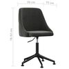 vidaXL Chaises &agrave; manger lot de 2 Gris fonc&eacute; Velours