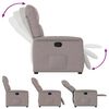 vidaXL Fauteuil inclinable Taupe Tissu