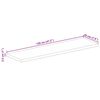 vidaXL Dessus de table 120x20x2,5cm rectangulaire bois massif manguier