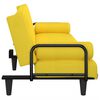 vidaXL Canap&eacute;-lit avec accoudoirs jaune clair tissu