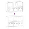 vidaXL Buffet vert olive 101,5x39x73,5 cm acier lamin&eacute; &agrave; froid