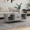 vidaXL Table basse sonoma gris 102x50x40 cm bois d'ing&eacute;nierie