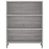 vidaXL Buffet haut Sonoma gris 69,5x34x180 cm Bois d'ing&eacute;nierie