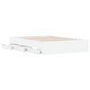 vidaXL Cadre de lit avec tiroirs sans matelas blanc 135x190 cm