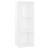 vidaXL Meuble TV Blanc brillant 107x35x37 cm Bois d&rsquo;ing&eacute;nierie