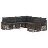 vidaXL Ensemble de canap&eacute; de jardin 8 pc 8-Nombre de places