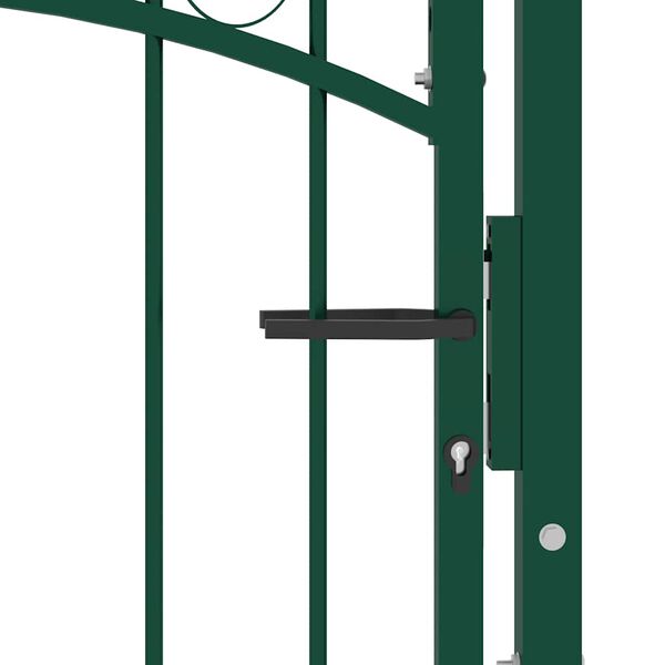 vidaXL Portail de cl&ocirc;ture avec pointes Acier 100x175 cm Vert