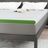 vidaXL Surmatelas Blanc et vert 180 x 200 x 6 cm Tissu Jacquard