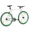 vidaXL Vélo à pignon fixe blanc et vert 700c 59 cm