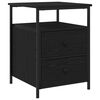 vidaXL Cabinet de chevet Ch&ecirc;ne noir 34 x 35,5 x 50 cm
