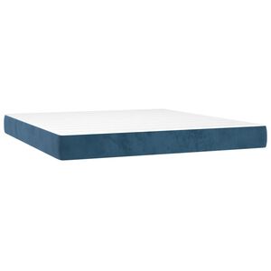 vidaXL Matelas &agrave; ressorts ensach&eacute;s mi-ferme Bleu fonc&eacute; 180x200x20 cm
