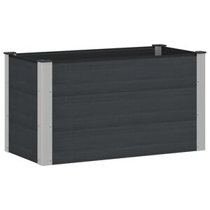 vidaXL Jardini&egrave;re sur&eacute;lev&eacute;e Noir 100 x 50 x 54 cm WPC et Aluminium