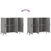 vidaXL Buffet sonoma gris 90x34x80 cm bois d'ing&eacute;nierie