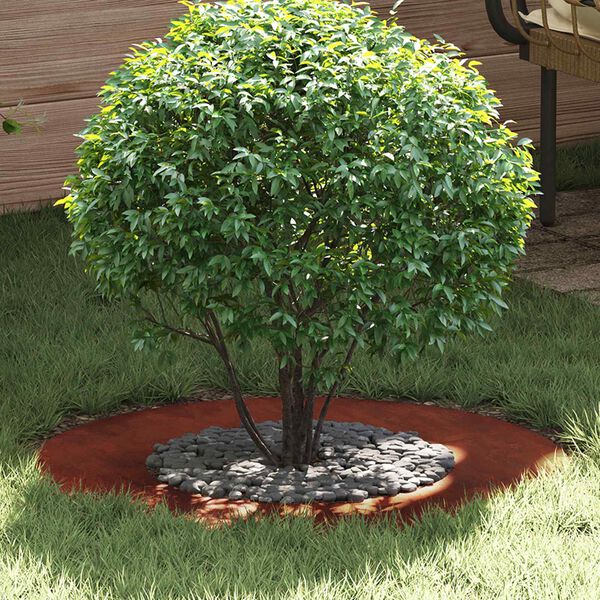 vidaXL adapt&eacute; pour anneaux d'arbre plats 5 pcs Marron &Oslash;40 / 70 cm