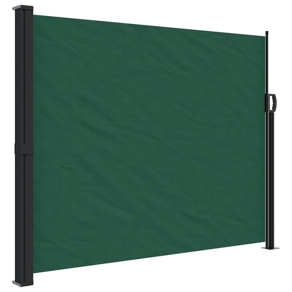 vidaXL Auvent lat&eacute;ral r&eacute;tractable vert fonc&eacute; 160x600 cm