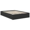 vidaXL Cadre de lit avec tiroir Noir 140 x 190 cm Bois Ing&eacute;nierie