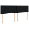 vidaXL Sommier &agrave; lattes de lit avec matelas Noir 180x200 cm Tissu