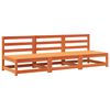 vidaXL Canap&eacute;s de jardin cire marron 2 pcs bois de pin massif