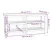 vidaXL Banc de travail Gris 181x50x80 cm Bois de pin massif