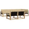 vidaXL Ensemble de canap&eacute;s d'ext&eacute;rieur 7 pc Blanc et Beige