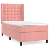 vidaXL Sommier &agrave; lattes de lit avec matelas Rose 90x190 cm Velours