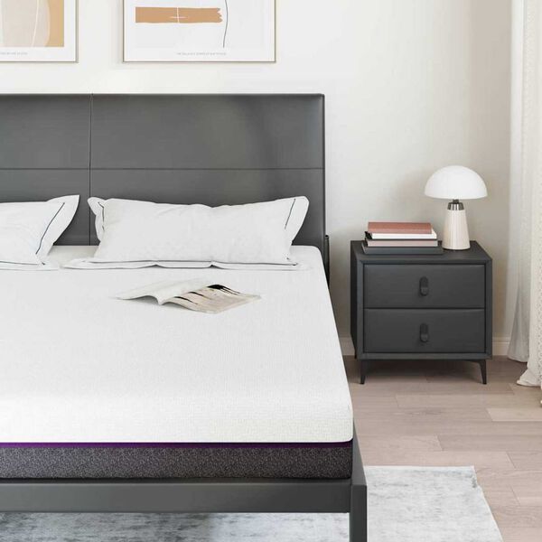 vidaXL Matelas Blanc et Gris 180 x 200 cm Tissu jacquard