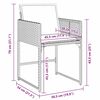 vidaXL Ensemble de salle &agrave; manger pour jardin 5 pcs Noir polyrotin